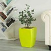 Uniquewise Indoor Decorative Square Planter With Wooden Stand - 4 of 4