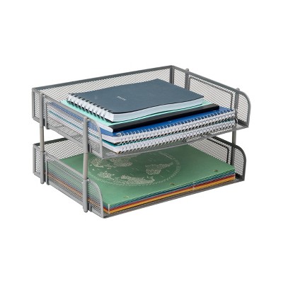 Mind Reader 2-Piece Mesh Deep Drawer Desk Organizer - Black