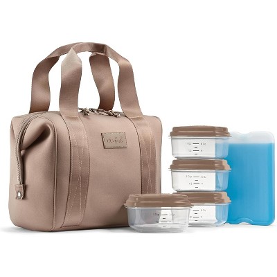 Fit & Fresh Neoprene Like Lunch Bag For Women, Insulated Womens Lunch Bag For Work, Tear & Stain Resistant Large Lunch Box