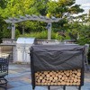 Firewood Rack Stand Heavy Duty Logs Holder for Outdoor Indoor Fireplace Metal Wood Pile Storage Stacker Organizer - 2 of 4