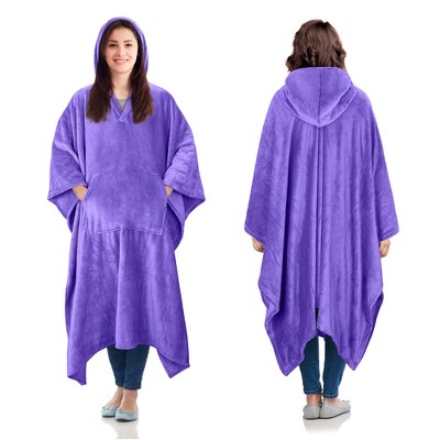 Catalonia Hooded Wearable Blanket for Adult Women Men, Fleece Wrap Blanket Cape with Hood | Warm, Soft, Cozy, Snuggly | Comfort Gift