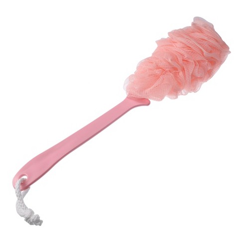 Long Handle Bath Brush Soft Mesh Sponge Back Scrubber Body Wash Shower  Loofah