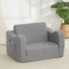 Kids Convertible Sofa to Lounger, Comfy Teddy fabric - 2 of 4