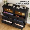 6 Drawer Dresser TV Stand, Modern Bedroom Dresser with Power Outlet & LED Light - 2 of 4