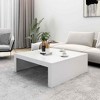 vidaXL Coffee Table White Engineered wood 39.4 x 39.4 in Modern - 2 of 4