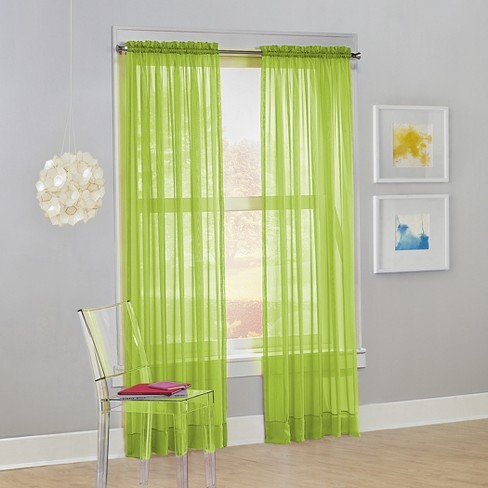 No 918 Calypso Sheer Voile Rod Pocket Curtain Panel Target