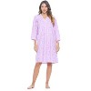 Casual Nights Women's Flannel Floral Long Sleeve Nightgown - 2 of 4