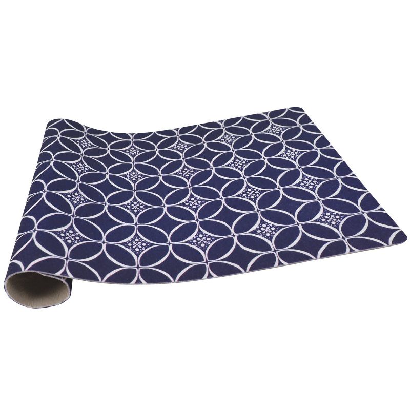 Drymate 16&#34;x 28&#34; Feeding Placemat for Cats and Dogs - Indigo Navy &#38; White, 4 of 8
