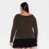 Women's Slim Fit Long Sleeve Keyhole T-Shirt - Wild Fable™ - 3 of 3