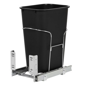 Coucheta Under-Cabinet Pullout Trash Cans - Stainless Steel with Soft-Close Slides & High Weight Capacity - 1 of 4