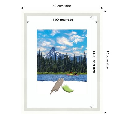 Lucie White Wood 11x14 Classic Wall Picture Frame
