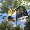 Springfree Trampoline Kids Outdoor Large Square 11 Foot Trampoline w/ Enclosure & Outdoor Jumping Basketball Game FlexrHoop Accessory, Black - 3 of 4