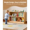VEVOR Montessori Bookshelf,35.4in Width Toy Storage Organizer, 2-Tier Kids Display Storage Cabinet,Daycare Furniture,Kids Bookshelf for Nursery,Brown - 4 of 4