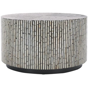 Hamza Round Coffee Table - COF1804A - Silver/Black - Safavieh - 1 of 4