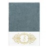 Linum Home Textiles 100% Turkish Cotton MONICA Gold Thread 3PC Embellished Towel Set - 2 of 4