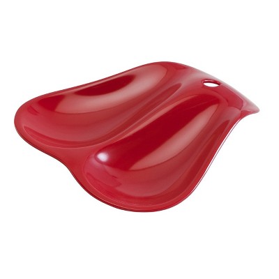 Hutzler Twin Double Melamine Spoon Rest - Sleek Design Holds 2 Large Spoons