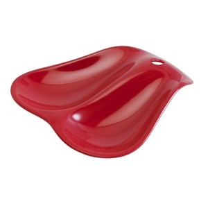 Hutzler Twin Double Melamine Spoon Rest - Sleek Design Holds 2 Large Spoons - 1 of 4