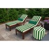 Casual Cushion Stripe Sunbrella Fabric 1-Piece Outdoor Chaise Cushion, 22.5"W x 74"L - 2 of 4