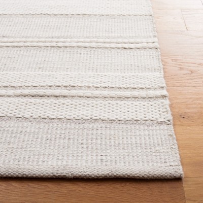 Ivory and Beige Handmade Flatweave Kilim Rug