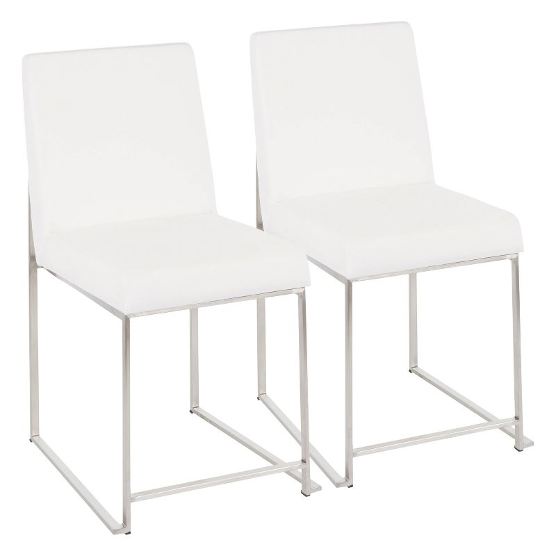 Set of 2 High Back Fuji Contemporary Dining Chairs - LumiSource, 1 of 15