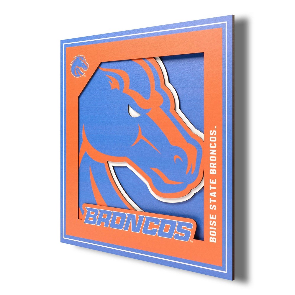 Photos - Other interior and decor NCAA Boise State Broncos 3D Logo Series Wall Art - 12"x12"