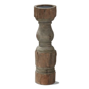 tagltd Rustic Turned Pillar Holder Tall - 1 of 2