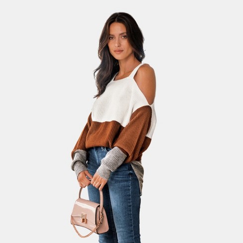 Cold shoulder best sale sweater target