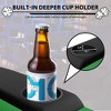 Oval Poker Table for 10 Players, Casino Leisure Gamimg Table with Collapsible Legs, Blackjack Texas Holdem Poker Table with Cup Holders - 3 of 4