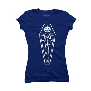 Junior's Design By Humans Dead halloween By Barmalizer T-Shirt - 1 of 2