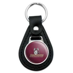 Bloomsburg University Primary Logo Black Leather Keychain - 1 of 4