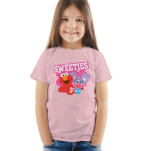 Toddler Boys' Sesame Street Valentine's Day Sweeties Elmo And Abby T-Shirt For Toddler Boys And Girls - 1 of 4