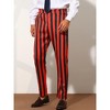 INSPIRE CHIC Men's Big Tall Flat Front Business Striped Trousers - 2 of 4