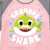 Girls' - Baby Shark - Grandpa Shark Shirt Tail Raglan Graphic T-shirt - 2 of 4