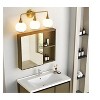 KAISITE 2 - Light Black and Gold Dimmable Bathroom Vanity Light with Globe Glass Shade - 2 of 4