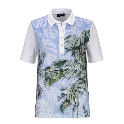 Women's WO'S PALM BEACH PRINTED POLO - GOLFINO