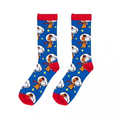 Adult Peanuts Snoopy in Space Crew Socks