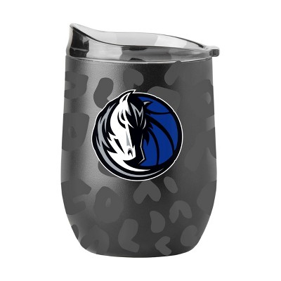 NBA Dallas Mavericks 16oz Leopard Powder Coat Curved Beverage Can - Black