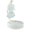 Roman Blue Ribbon Porcelain Angel Ornament With Hanger and Base #46721B - 2 of 2