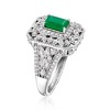 Ross-Simons 0.90 Carat Emerald and .50 ct. t.w. Diamond Ring in Sterling Silver Size 7 - 3 of 4