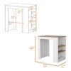 NicBex Mobile Kitchen Island Cart Morden Kitchen Carts with Storage Island Table with 3 Tier Shelves for Kitchen - 2 of 4