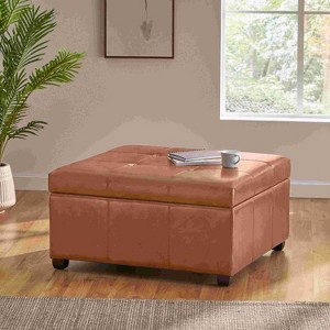 CAVINAS Boucle Fabric Storage Ottoman Bench with Storage Compartment,Upholstered Storage Ottoman,Storage Benches for Living Room,Bedroom - 1 of 4