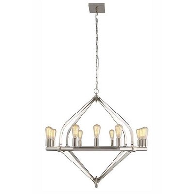 Elegant Lighting Illumina 12 light polished Nickel Pendant