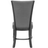 2pc Contemporary Glam Upholstered Dining Side Chair Padded Plush Gray Fabric Upholstery Rich Black Color Wooden Furniture - 2 of 4
