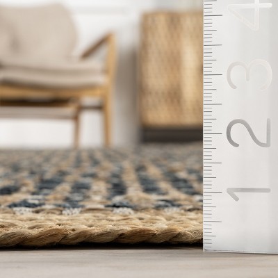 Hollis Dark Gray and Beige Handwoven Cotton Area Rug