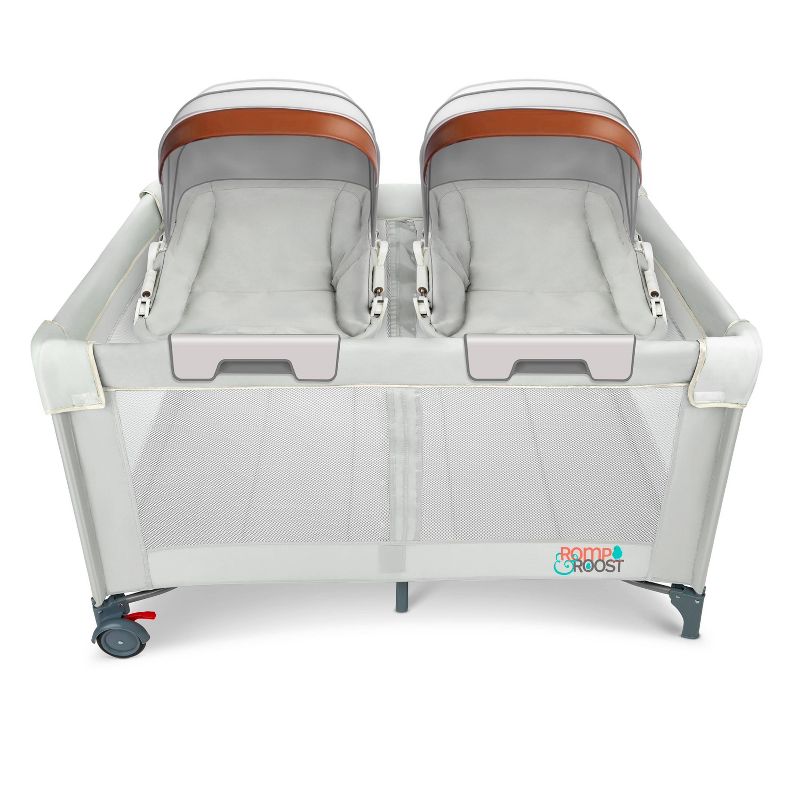 Romp &#38; Roost LUXE Hatch 3-in-1 Travel Bassinet and Lounger - Gray, 4 of 10