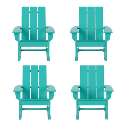 WestinTrends  Modern Adirondack Outdoor Rocking Chair (Set of 4)