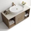 Wall-Mounted Bathroom Vanity with Ceramic Sink, 38.2" Floating Cabinet with Drawers & Shelves, Soft-Close Storage - 4 of 4