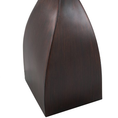 Curvo 30" Copper Bronze Polyresin Table Lamps with Linen Shades