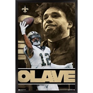 Trends International NFL New Orleans Saints - Chris Olave 24 Framed Wall Poster Prints - 1 of 4