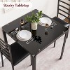 GustoWave Dining Table Set for 2 Person Seat, with 2 Upholstered Chairs - 2 of 4